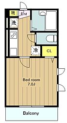パーク湘南 1Kの間取図画像