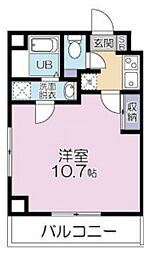 シェラトン南千住 2階1Kの間取り