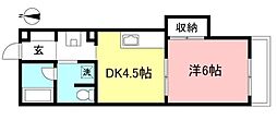 エスポワール成城 1DKの間取図画像