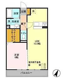 ガレリア西大宮 1LDKの間取図画像