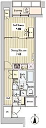 パトリス神保町 1DKの間取図画像