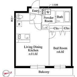 メモラ池袋 1LDKの間取図画像