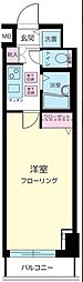 トーシンフェニックス日本橋兜町弐番館 1Kの間取図画像