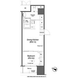 グランハイツ高田馬場 1DKの間取図画像