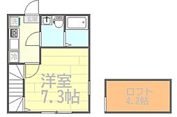 トレスコーマ2nd 1Kの間取図画像