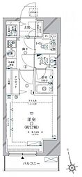 CRACIA三軒茶屋 1Kの間取図画像