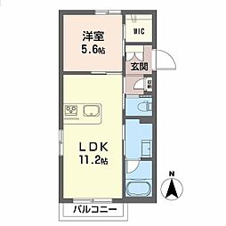 シャーメゾン 神田ガーデン 1LDKの間取図画像