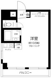 スカイコート横浜日ノ出町 ワンルームの間取図画像