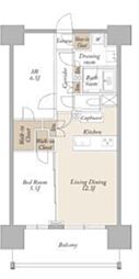 ライトテラス新宿御苑 1SLDKの間取図画像
