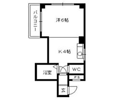 那の川ビル 1DKの間取図画像