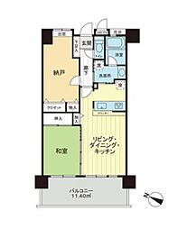ライオンズマンション勝どき 1SLDKの間取図画像