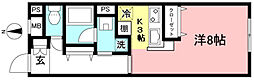 ラ.フォート高井戸 1Kの間取図画像