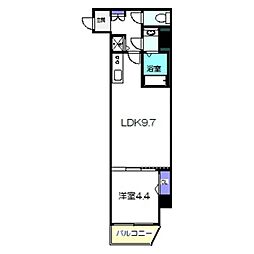 フレームウッド 1LDKの間取図画像