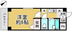 エクセルピア大森 1Kの間取図画像