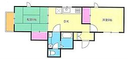 アスタック1289 2DKの間取図画像
