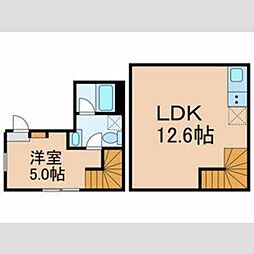 HJ PLACE百人町 地下1階1LDKの間取り