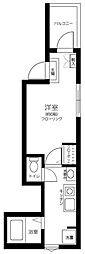 ラ・ルーチェ 2階1Kの間取り