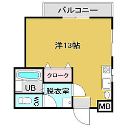ストーク天神町 ワンルームの間取図画像