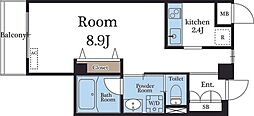 NSガーデン 1Kの間取図画像