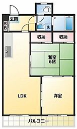 サンセピア 2LDKの間取図画像