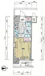 OLIO麻布十番 1Kの間取図画像