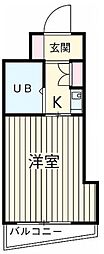マイステージ世田谷若林 1Kの間取図画像