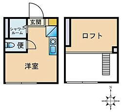 高円寺プレイス ワンルームの間取図画像
