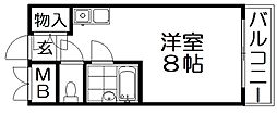 セリオ枚方 ワンルームの間取図画像