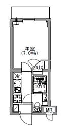 S-RESIDENCEkitatoda 1Kの間取図画像