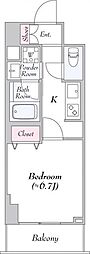 ロイジェント志村坂上 1Kの間取図画像