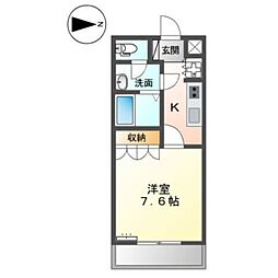 エルピス1 1Kの間取図画像