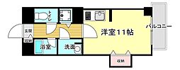 ライフ北梅田 1Kの間取図画像