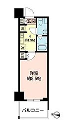 MFPRコート木場公園 1Kの間取図画像