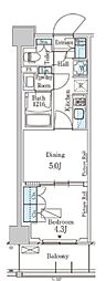 ParkAxis横濱大通り公園 1DKの間取図画像