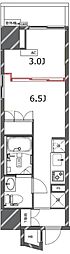 ジェノヴィア四谷三丁目グリーンヴェール 1DKの間取図画像