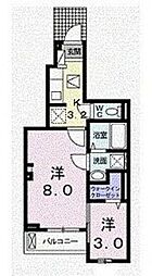 サウスエム3 2Kの間取図画像