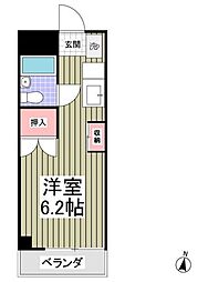 グロリアマンション ワンルームの間取図画像