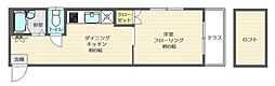 ベルク白山 1DKの間取図画像