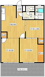 入友マンション 3DKの間取図画像