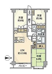 厚木・コアラマンション 3LDKの間取図画像