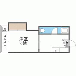 クレール桜坂 ワンルームの間取図画像