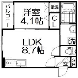 FaseciaTono 1LDKの間取図画像