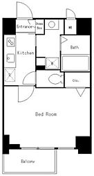 都営新宿線 森下駅 徒歩7分の賃貸マンション 3階1Kの間取り