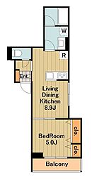 D-ROOM・M 1LDKの間取図画像