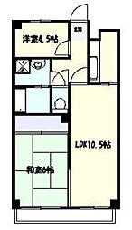 ラ・プリメーラ 2LDKの間取図画像