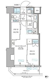 パークアクシス住吉ガーデンスクエア 2LDKの間取図画像