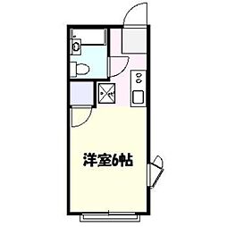 スプリングハウス ワンルームの間取図画像
