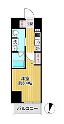 SHOKENResidence横浜戸部 1Kの間取図画像