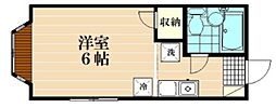 ジョイハウス 1Kの間取図画像