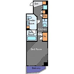 セジョリ南品川 4階1Kの間取り